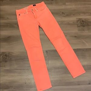 AG jeans Cropped Ankle Jeans- Coral